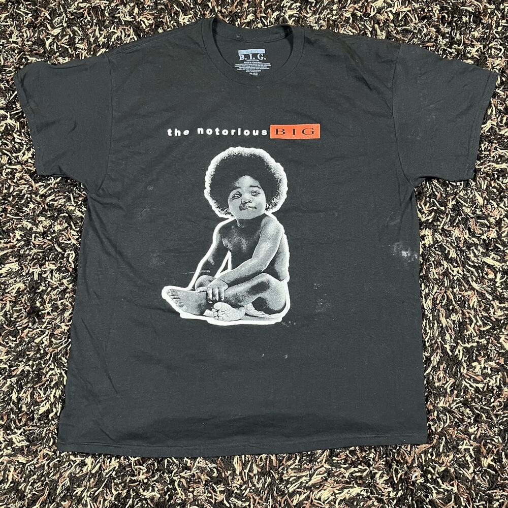 Notorious B.I.G Black Tee T Shirt Mens Sz XL‎ Preowned